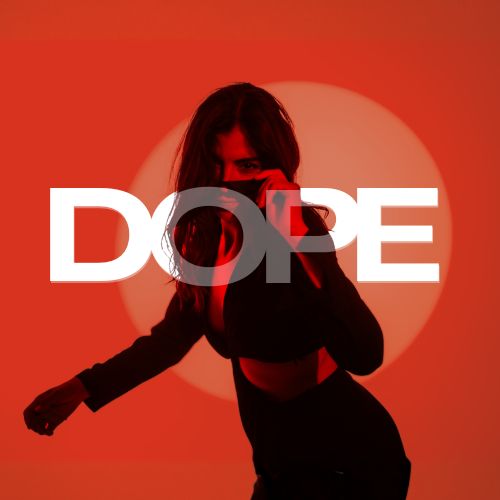 DOPE brand portrait in red light